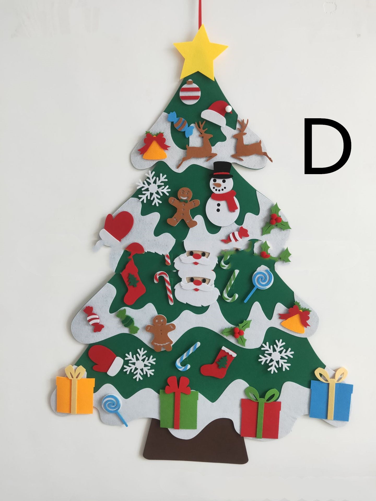 Educational Felt Christmas Tree Set – 3D DIY Holiday Decor for Children