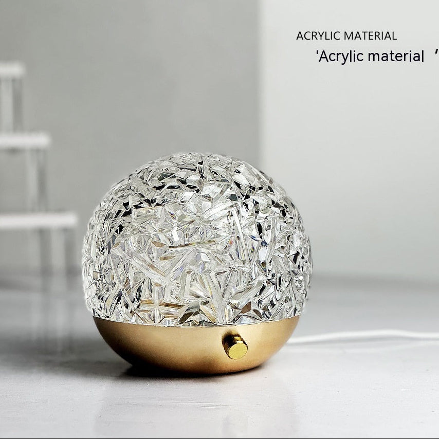 Aesthetic Crystal Night Light Projector – Water Ripple Lamp for Cozy Bedroom Ambiance