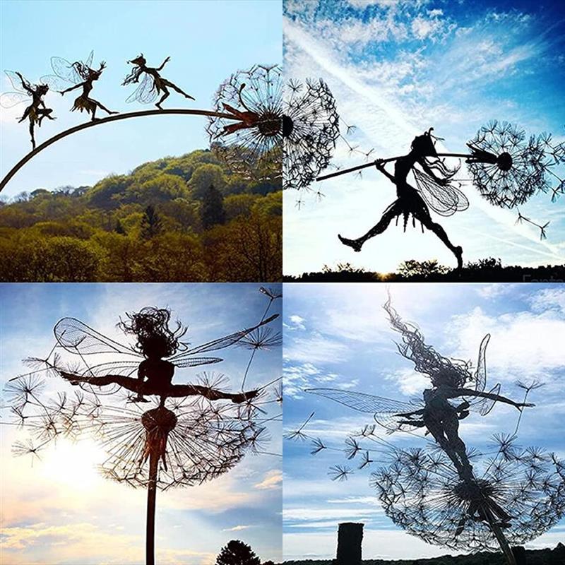 Mythical Fairy Garden Figurine – Enchanted Pixie Dandelion Decor Accent