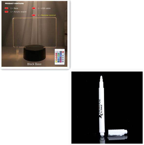 Creative LED Message Night Light – Reusable Writing Display Panel Lamp