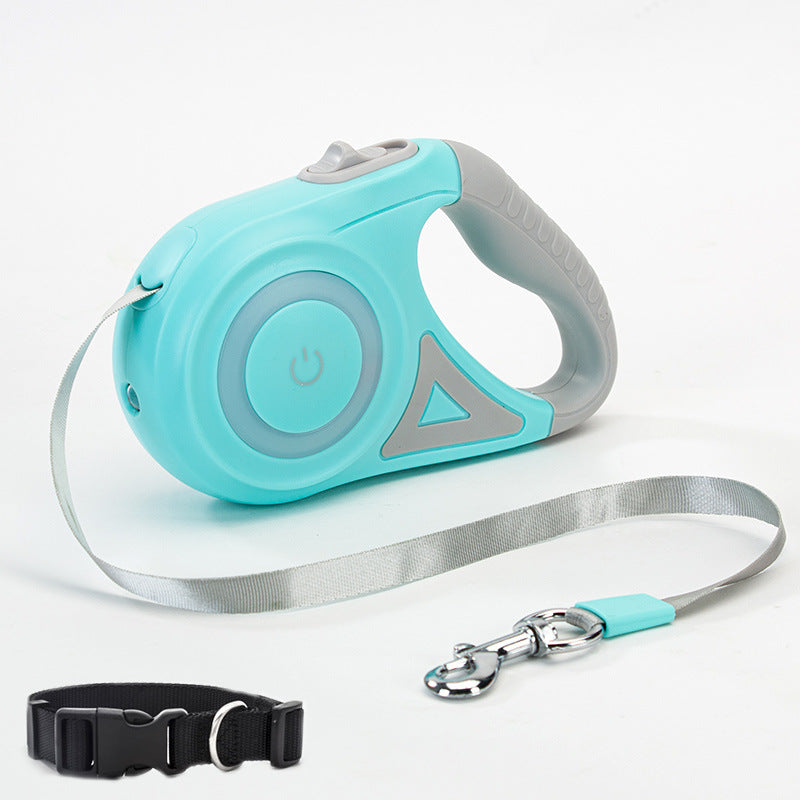 Rechargeable LED Retractable Dog Leash | Safe Night Walking Pet Leash