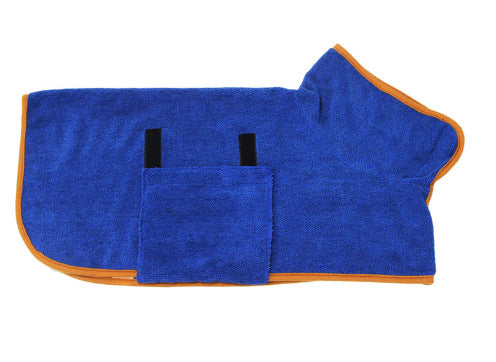 Pet Bath Drying Robe Wrap – Microfiber Absorbent Dog & Cat Towel Coat