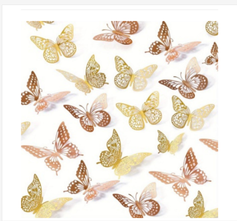 Butterfly Wall Decals – 3D Mirror Stickers for Home Decor