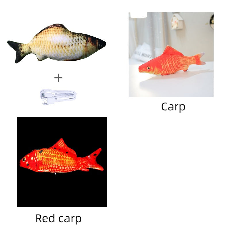 Indoor Cat Electric Fish Toy – Interactive Moving Simulation Toy for Exercise & Play