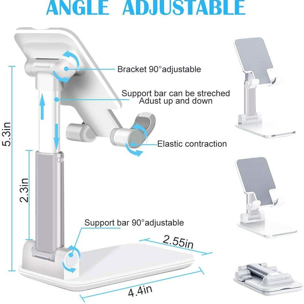 Portable Phone Stand for Desk – Adjustable Foldable Holder for iPhone & Tablet