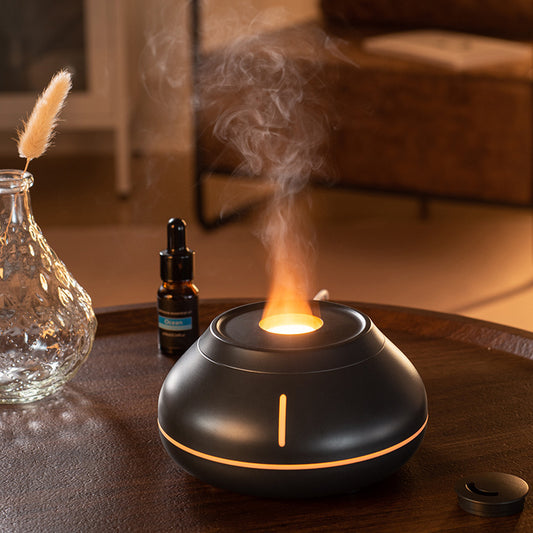 Desktop Flame Humidifier Diffuser – Essential Oil Aroma Diffuser for Fresh Air & Relaxation