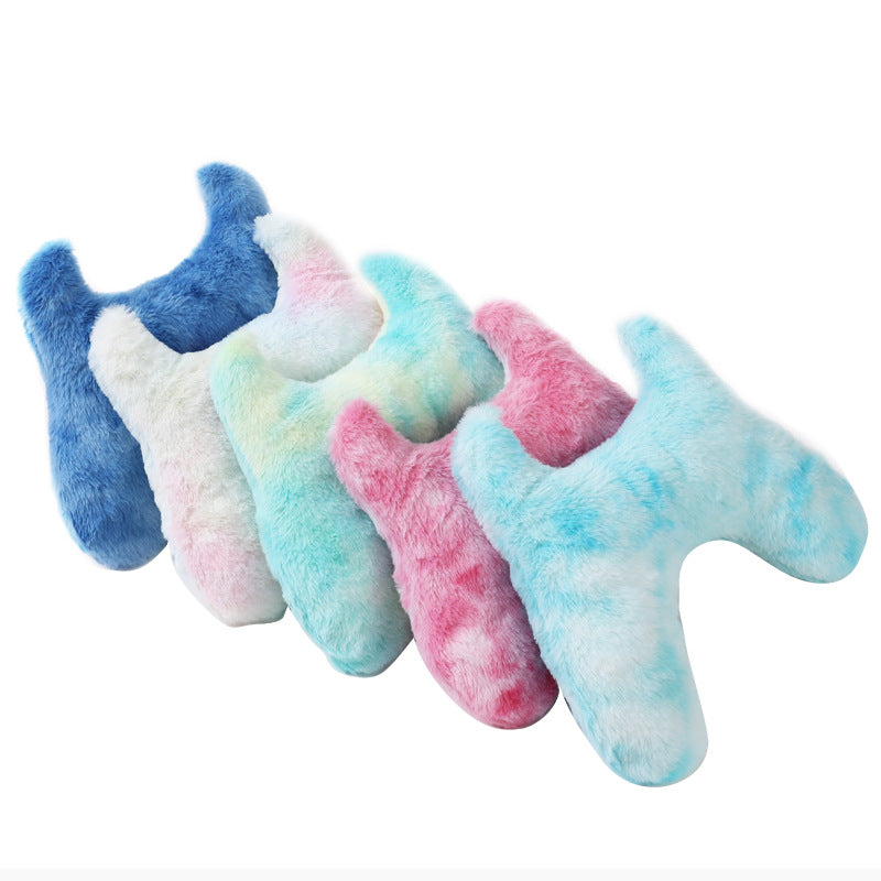 Calming Cat Bed Plush Pillow – Super Soft Tie-Dye Pet Cushion