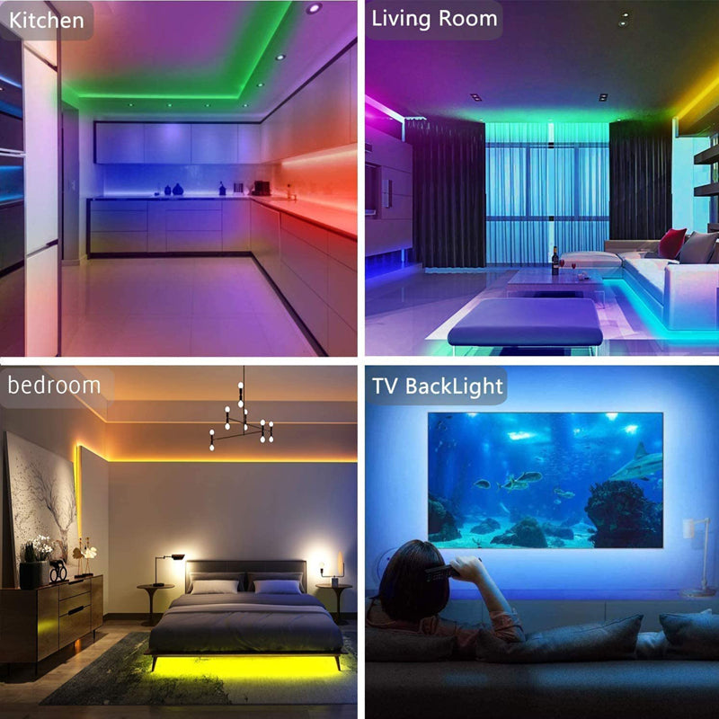 Flexible RGB LED Strip Lights 5M – Color Changing Lights for TV, PC & Room Decor