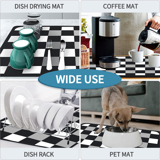 Rubber Dish Drying Mat – Kitchen Drainer Pad for Tableware