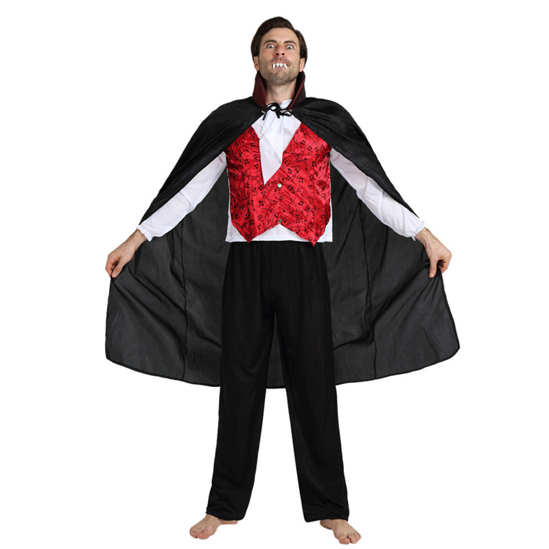 Vampire Halloween Costume – Men’s Gothic Cloak