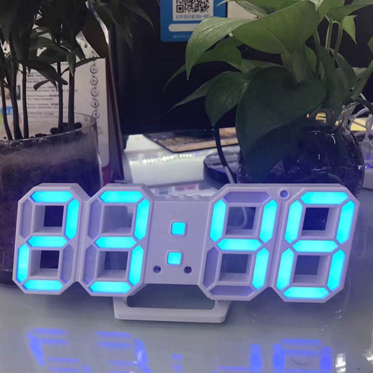 Modern 3D LED Digital Wall Clock – Minimalist Home & Office Decor