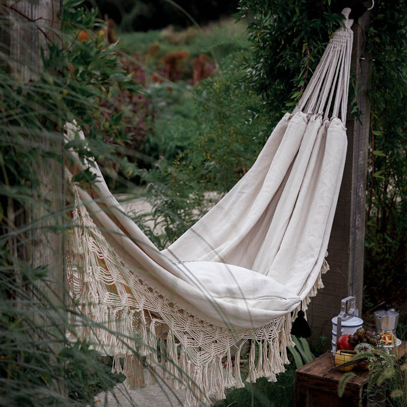 Macramé Hammock Chair – Spacious Boho Comfort for Two