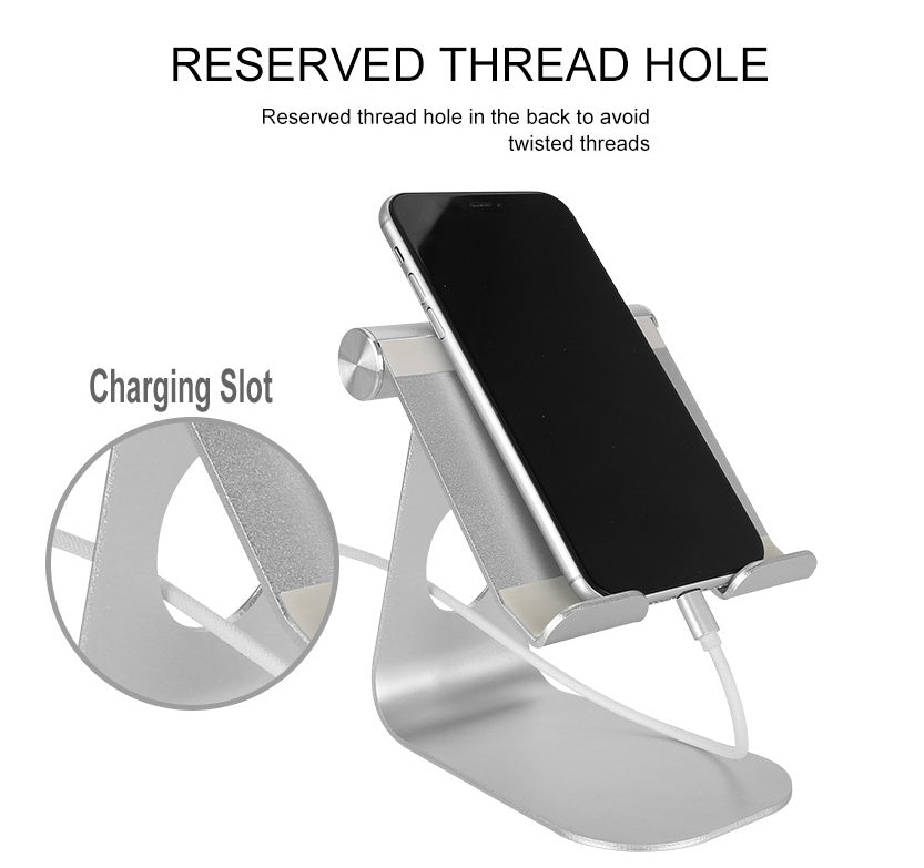 Portable Adjustable iPad & Tablet Stand Holder – Desktop Phone Mount for Video Calls, Reading & Streaming