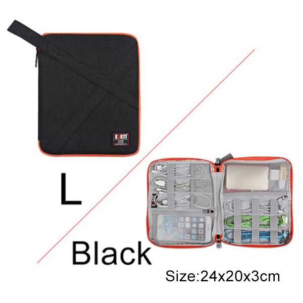 Travel Gadget Organizer Case – Cable Storage Bag for Phone Chargers & Tech Accessories