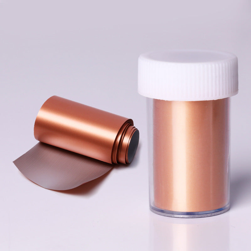 Rose Gold Star Nail Art Foil – Transfer Stickers for Trendy Manicure Design
