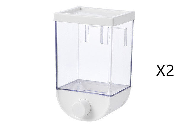 Wall-Mounted Kitchen Organizer – Easy Press Cereal & Food Dispenser