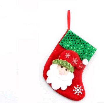 Santa Christmas Socks Hanging Bag – Festive Tree Ornament Gift Storage
