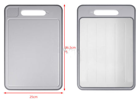 Fast Defrost Cutting Board Double-Sided | Anti-Slip Kitchen Chopping Board with Sharpener