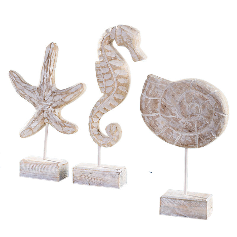 Coastal Home Decor Set Starfish Seahorse Conch – Beach Style Living Room Decor