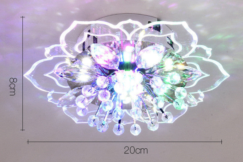 Modern Crystal Ceiling Lamp – Minimalist Corridor & Living Room LED Light Fixture