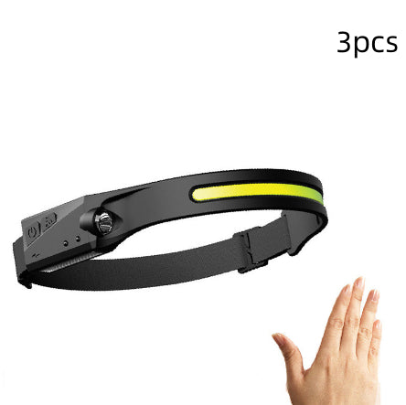 Waterproof COB LED Headlight Flashlight – USB Rechargeable Hands-Free Camping & Hunting Lamp