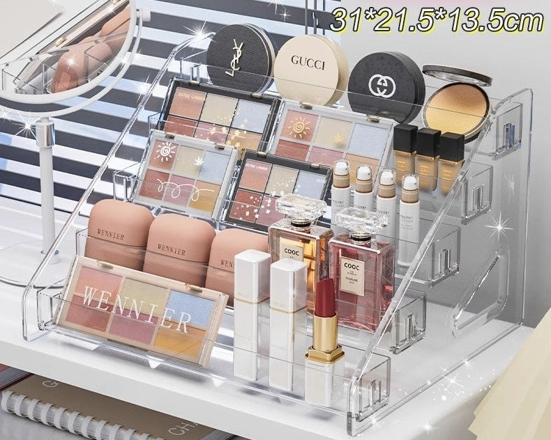 Clear Makeup Organizer Storage Box – Perfect for Skincare, Lipsticks & Beauty Products