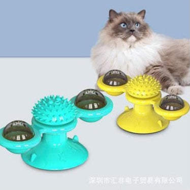 Interactive Cat Scratching Windmill – Teeth Cleaning & Play Pet Toy