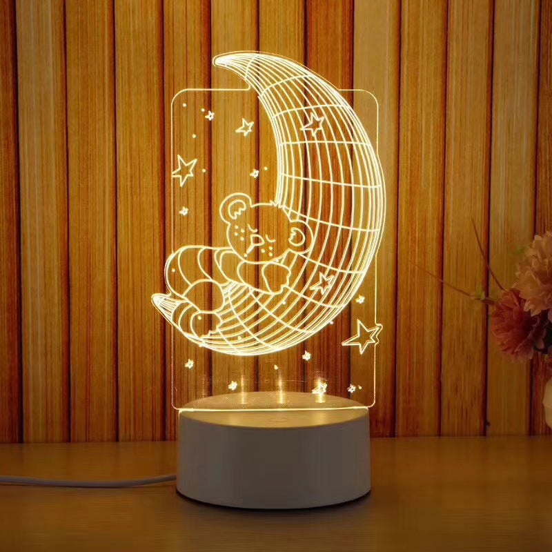 Creative Bedroom Night Light LED – Bedside Lamp for Relaxing Sleep & Home Decor
