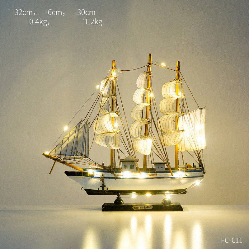 Coastal Sailing Home Decor – Creative Craft Ornament for Modern Interior Design
