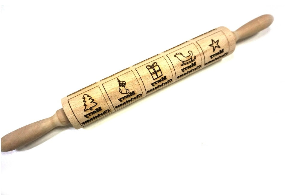 Make Festive Cookies with Christmas Embossed Rolling Pin