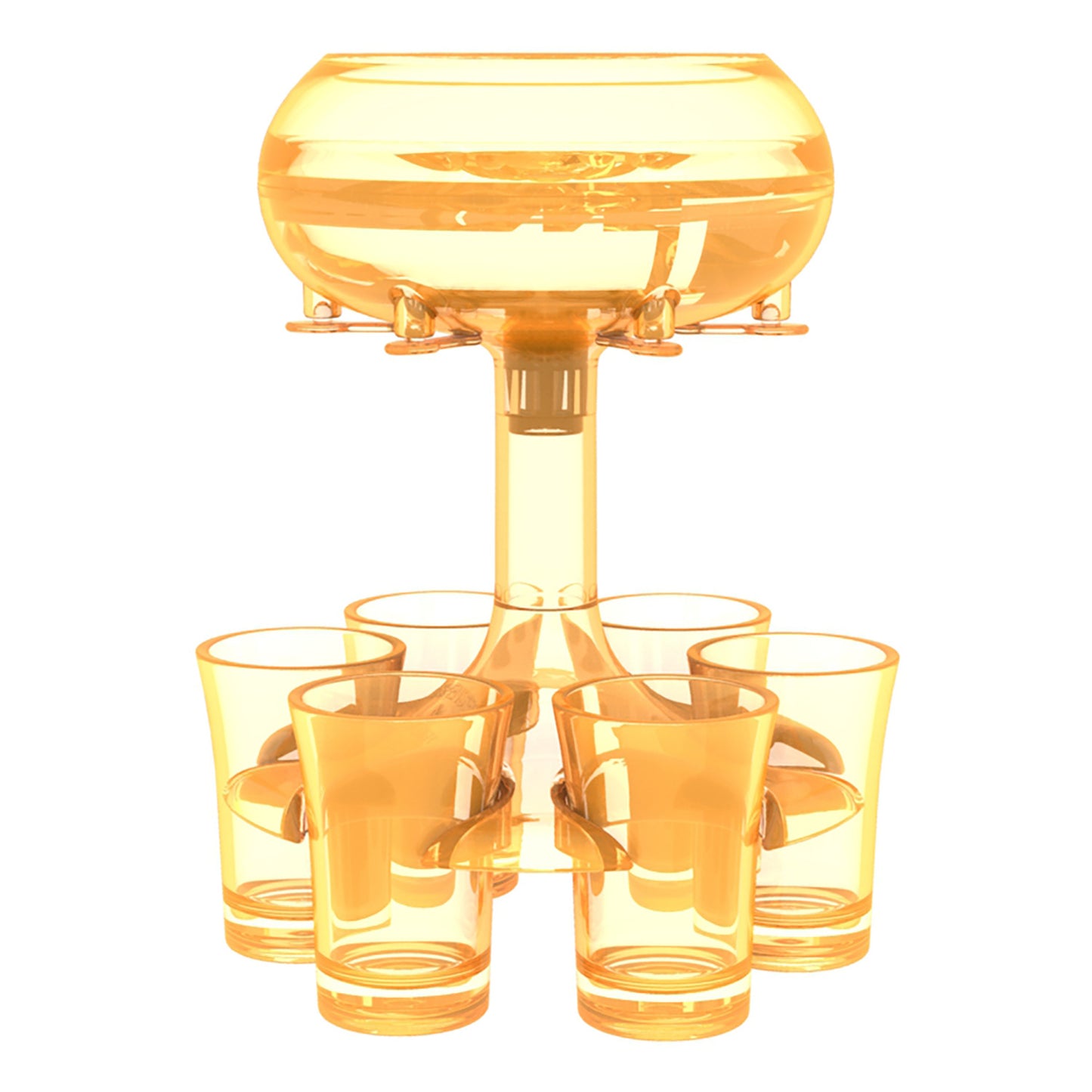 Multi Shot Glass Dispenser Holder – 6 Shot Party Drink Server for Whisky, Vodka, Beer & Wine Nights