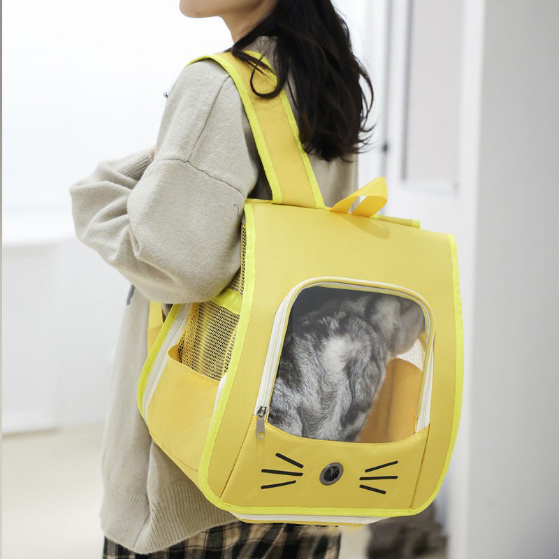 Comfortable Cat Carrier Backpack – Breathable Pet Travel Bag for Small Dogs Outdoor Hiking & Daily Use
