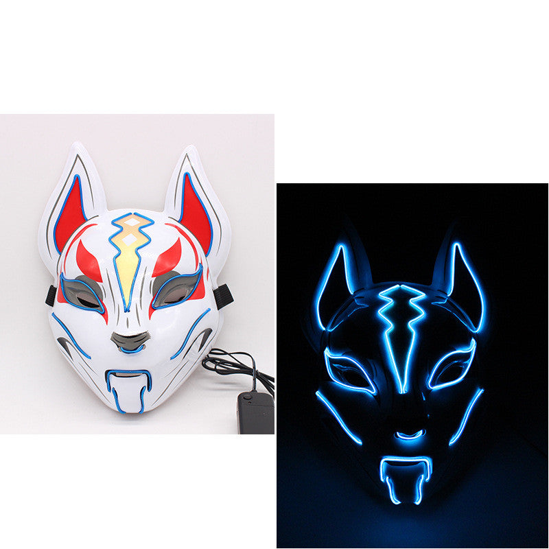 Glowing Cosplay Mask LED – Cat Face Anime Mask, Halloween Party & Bar Costume