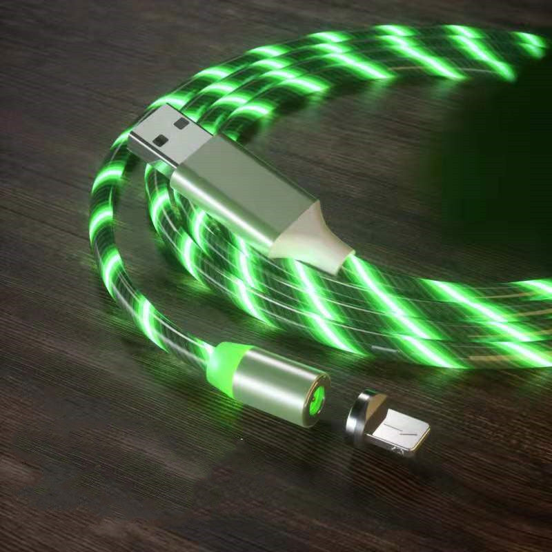 Magnetic Fast Charging Cable – LED Streamer USB Type-C & Micro USB Charger for All Devices