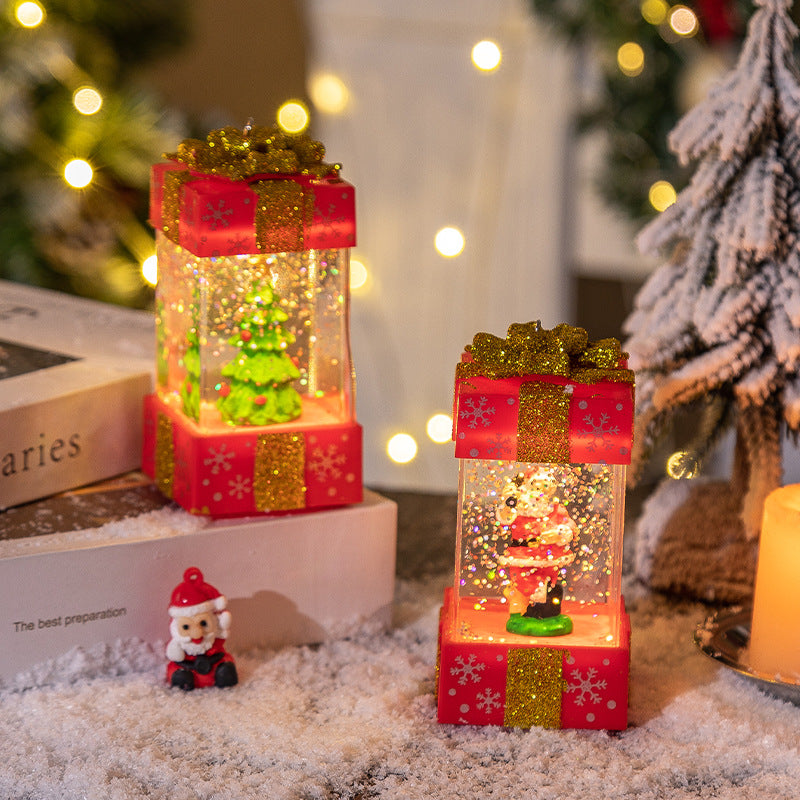 Christmas Crystal Ball Gift Box Lights – LED Holiday Decoration for Home & Party Decor