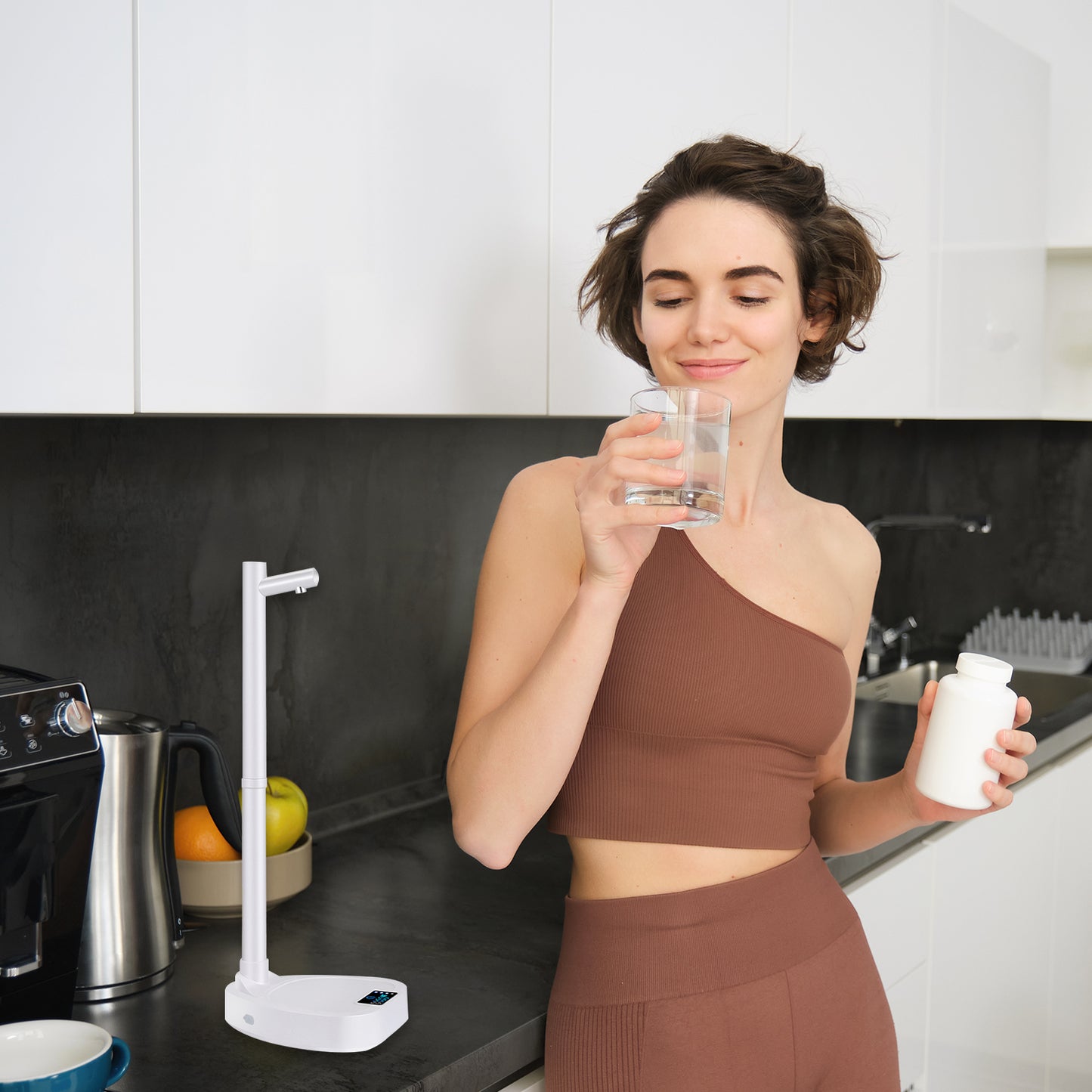 Rechargeable Automatic Water Dispenser with Stand – Desktop Electric Water Bottle Pump