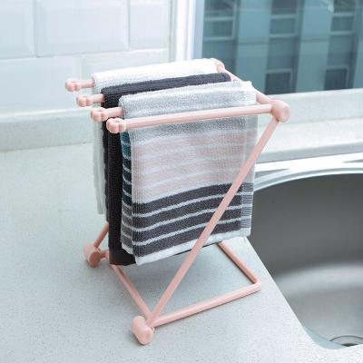Foldable Dishcloth Shelf Rack – Kitchen Gadget for Dish Towels & Storage