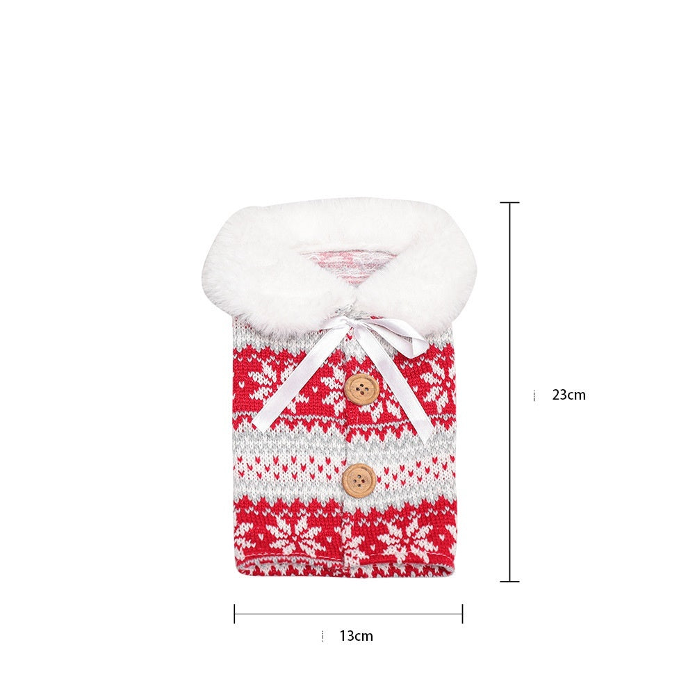 Christmas Wine Bottle Covers for Holiday Cheer