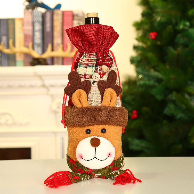 Christmas Wine Bottle Covers for Holiday Cheer
