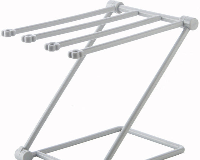 Foldable Dishcloth Shelf Rack – Kitchen Gadget for Dish Towels & Storage
