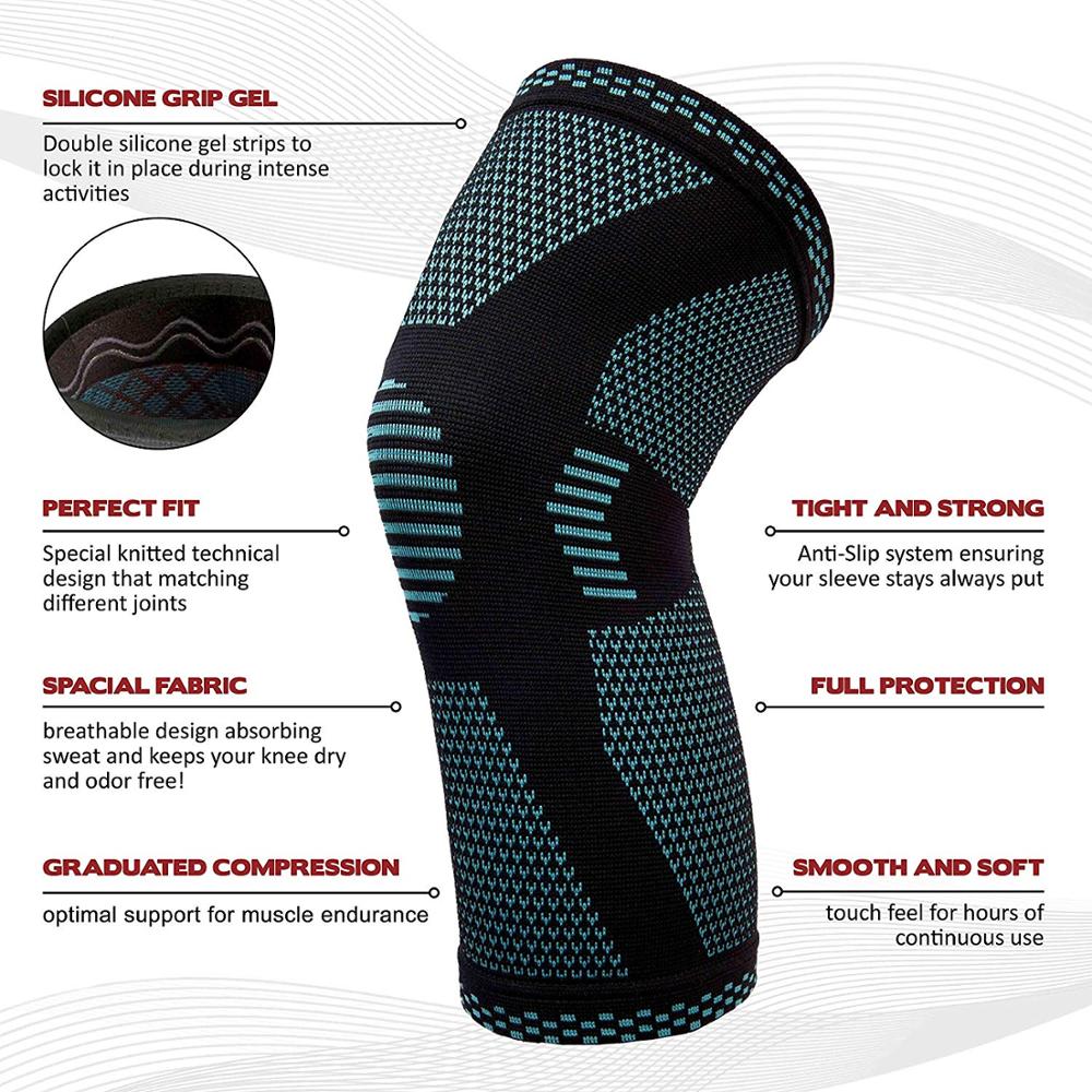 High Elastic Sports Knee Pads | Knitted Knee Support Brace for Running, Training & Active Sports