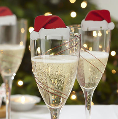 Festive Wine Glass Decor – Christmas Table Setup Accessories (10pcs Set)