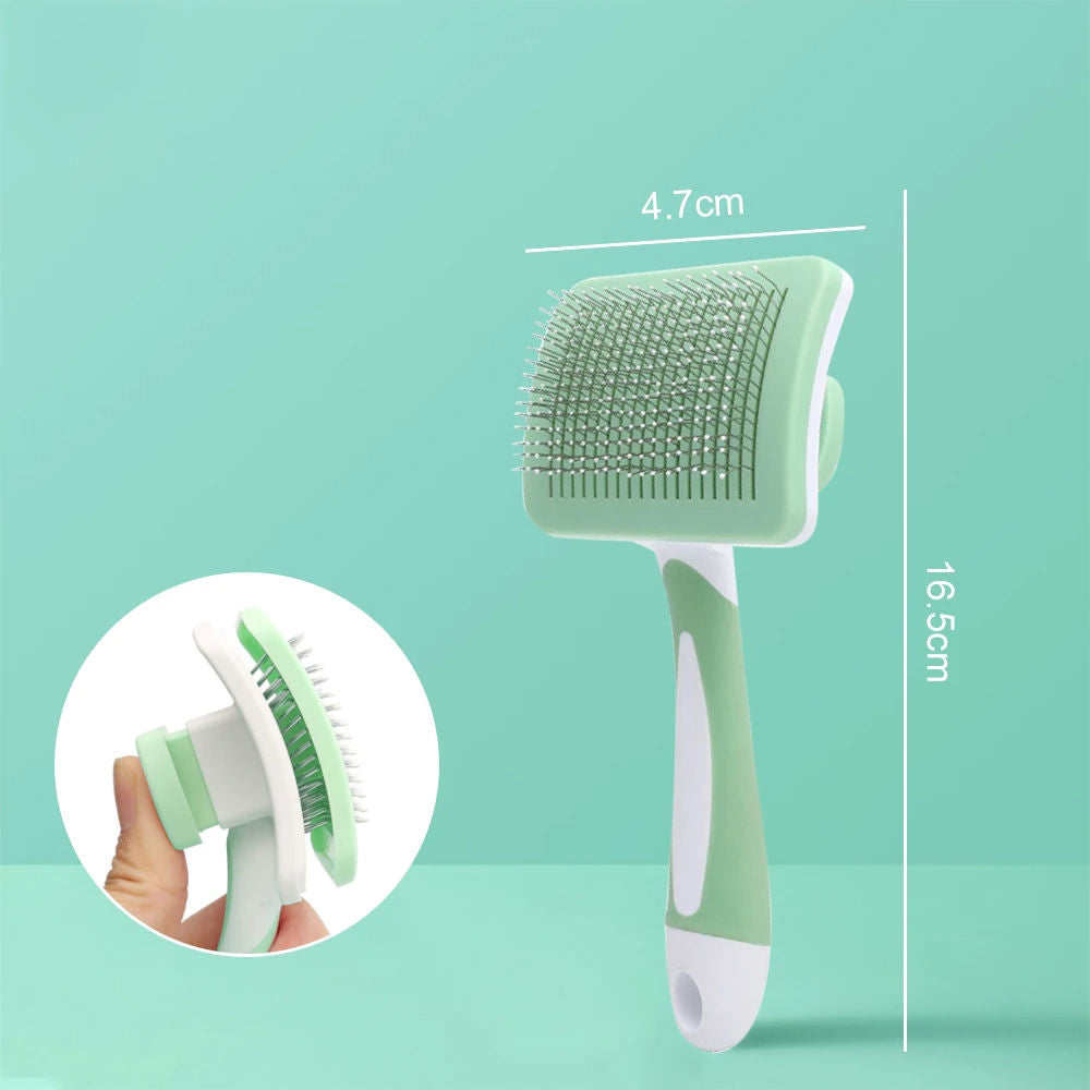 Professional Self-Cleaning Pet Brush – Dog Cat Hair Removal & Deshedding Tool