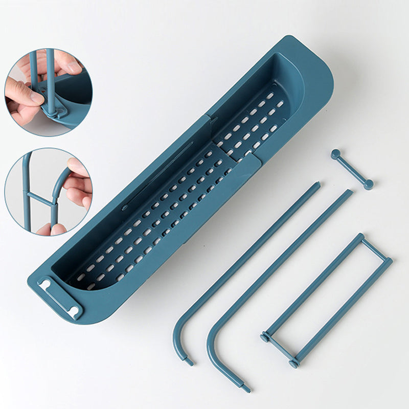 Space-Saving Sink Rack Holder – Telescopic Adjustable Kitchen Storage Organizer for Cleaning Supplies