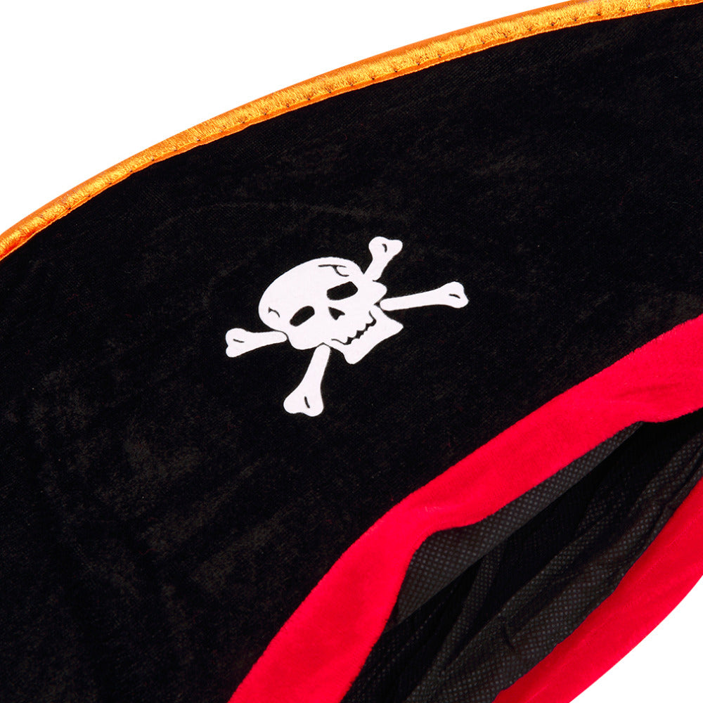 Halloween Pirate Captain Costume Hat – Skull Print Cosplay Cap