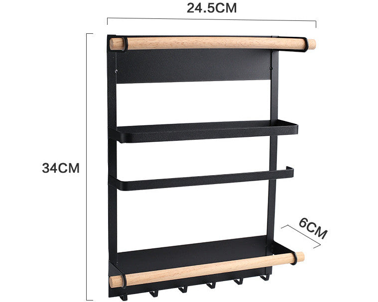 Fridge Magnetic Storage Organizer – Space Saving Rack for Kitchen & Home Use