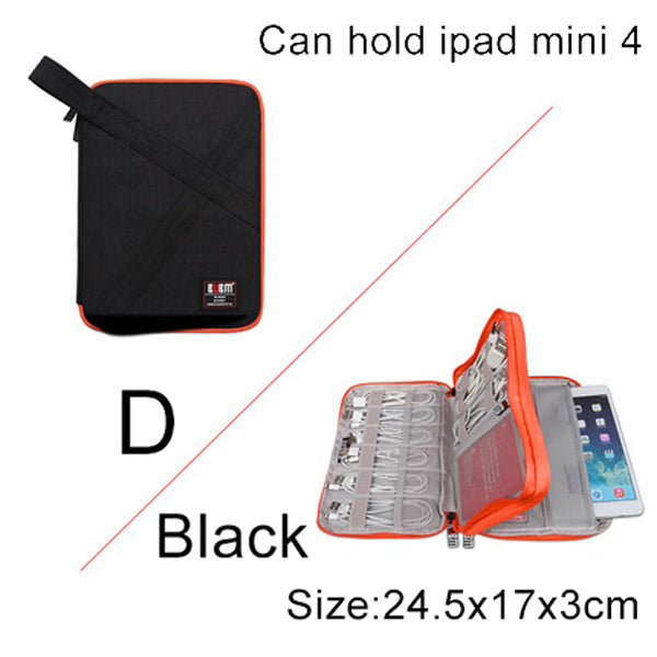 Travel Gadget Organizer Case – Cable Storage Bag for Phone Chargers & Tech Accessories