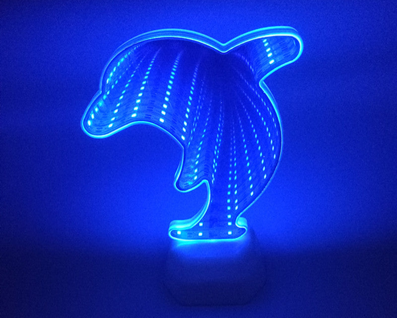 Creative Infinity Mirror LED Light – Double-Sided Love Tunnel Lamp