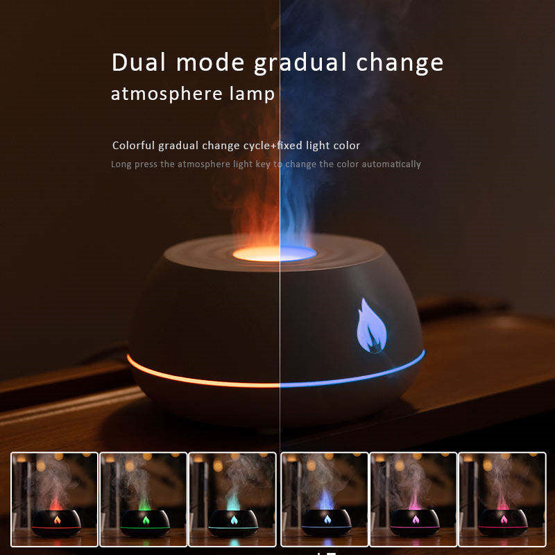 Portable Flame Humidifier – Essential Oil Diffuser for Relaxation & Sleep