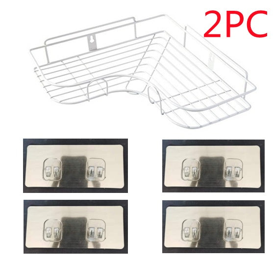 Easy Install Corner Shelf Rack – No-Drill Bathroom & Kitchen Wall Storage Organizer